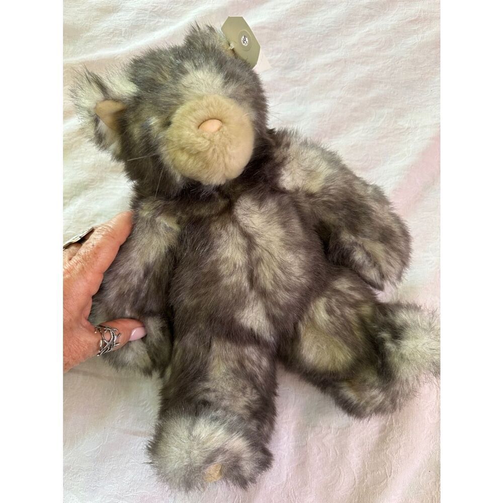 Friend for Life Born Abroad Vermont Teddy Bear Gray Cat Kitten Plush Toy